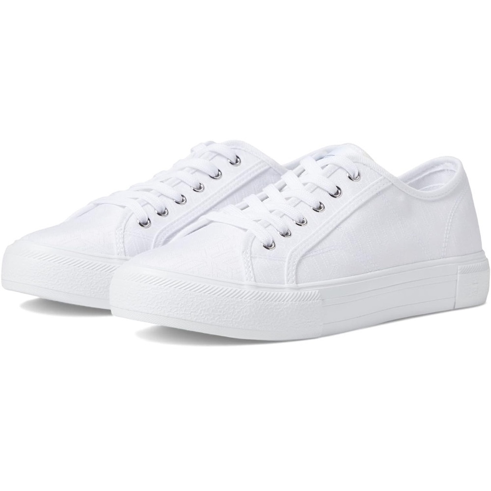 Tommy Hilfiger White Canvas Sneakers